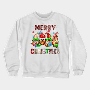 Merry Christmas Gnome Family Funny Xmas Tree Women Men Kids Crewneck Sweatshirt